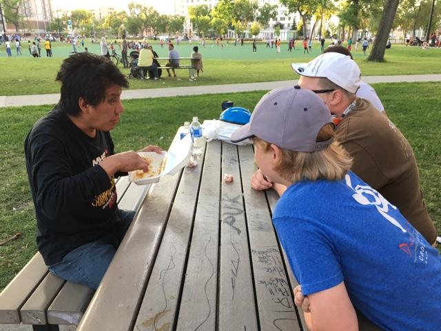 Ministry in central park Winnipeg Manitoba